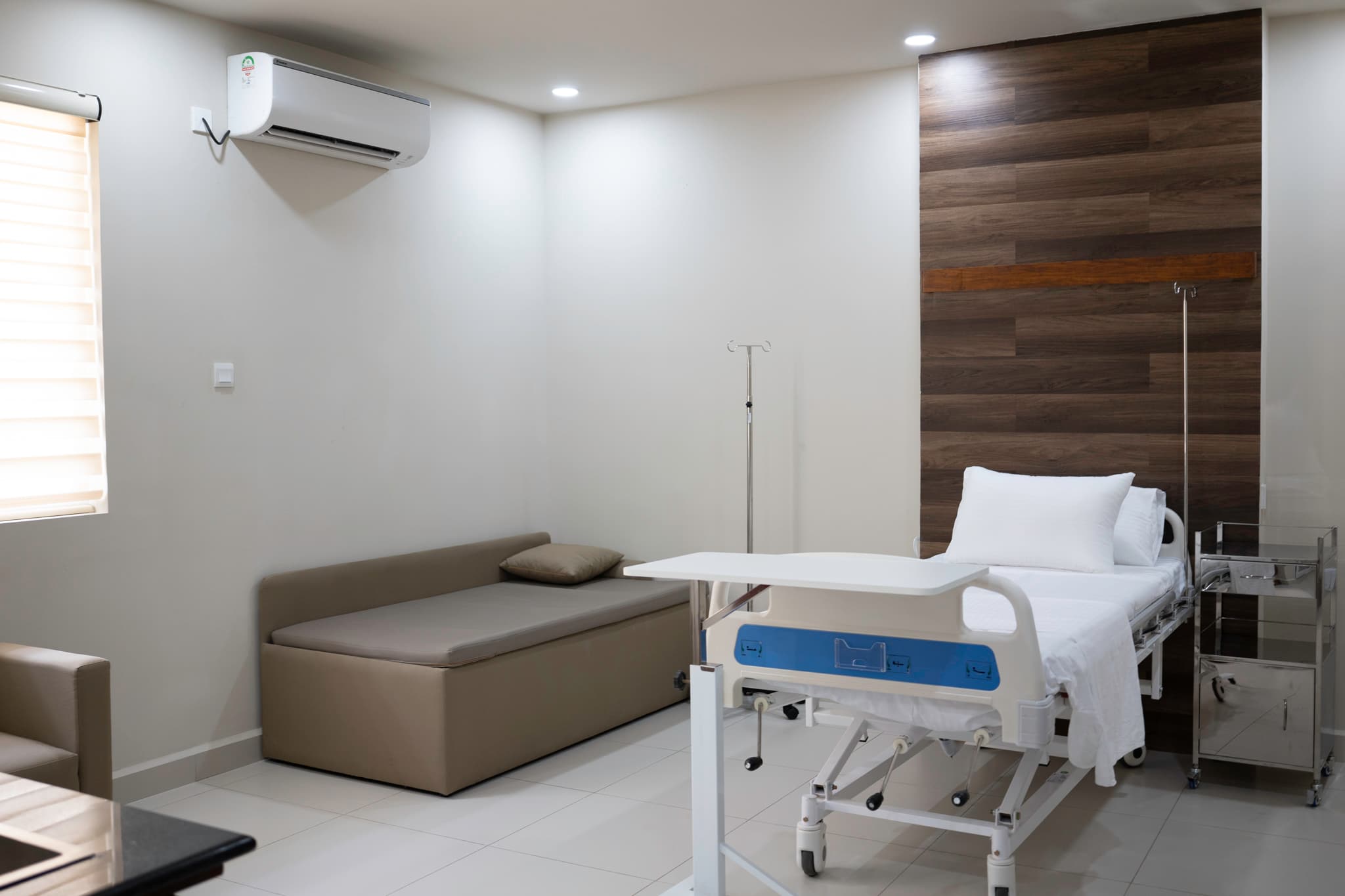 A private inpatient room at St. Joseph Hospital Negombo
